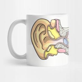 Human Inner Ear Anatomy Illustration Mug